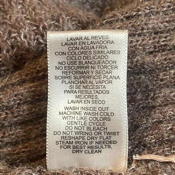 Daisy Fuentes Brown Poncho Sweater Size S - Picture 5 of 5